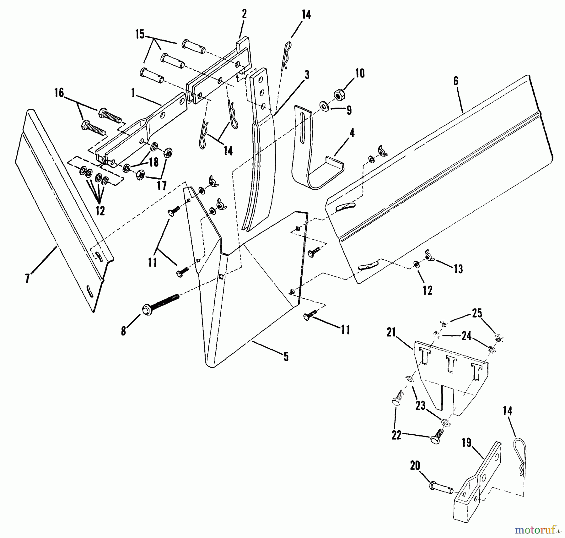 Snapper Motorhacken und Kultivierer R8002 (85226) - Snapper Rear Tine Tiller, 8 HP, Series 2 Garden Tool Accessories (P/N 60731 Hiller Furrower Kit)