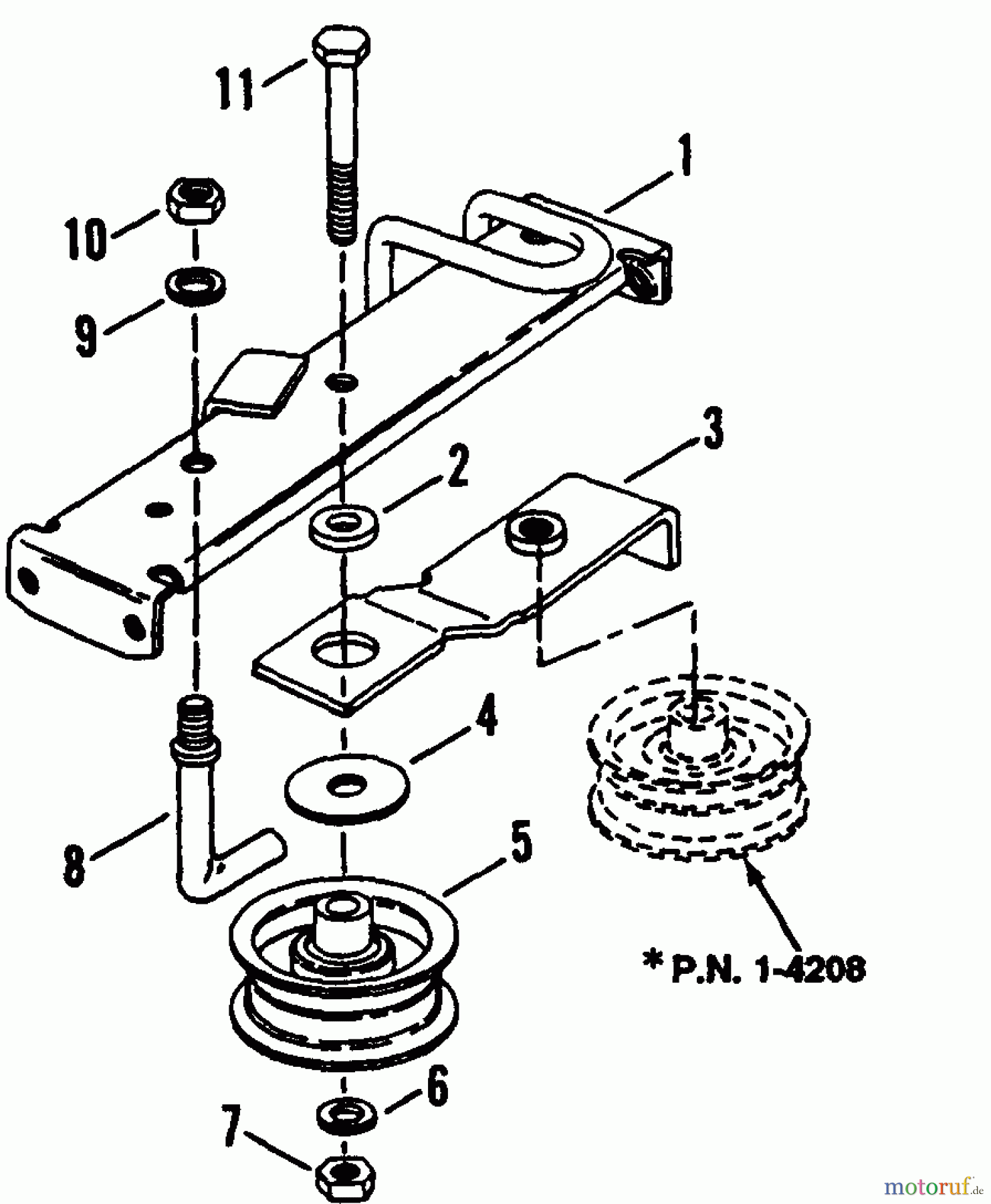 Snapper Motorhacken und Kultivierer RT5 (85220) - Snapper Rear Tine Tiller, 5 HP, Series 2 Idler Bracket Assembly