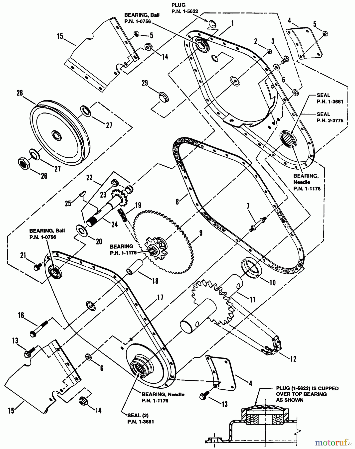 Snapper Motorhacken und Kultivierer R8002 (85226) - Snapper Rear Tine Tiller, 8 HP, Series 2 Main Chain Case