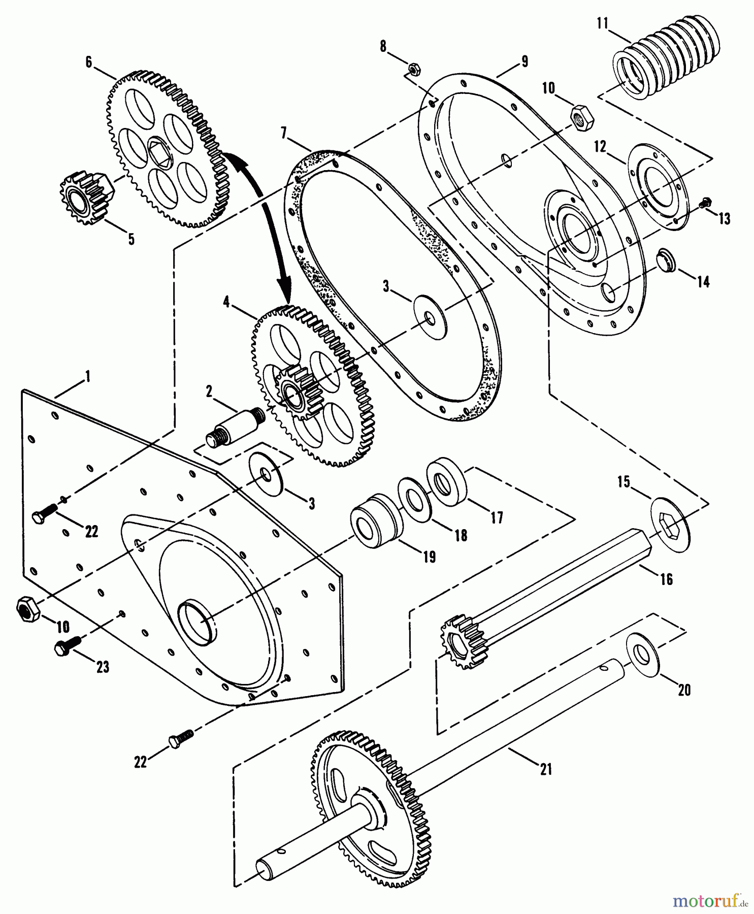 Snapper Motorhacken und Kultivierer R8002 (85226) - Snapper Rear Tine Tiller, 8 HP, Series 2 Frame Components (Left Side) (RT5X & RT8)
