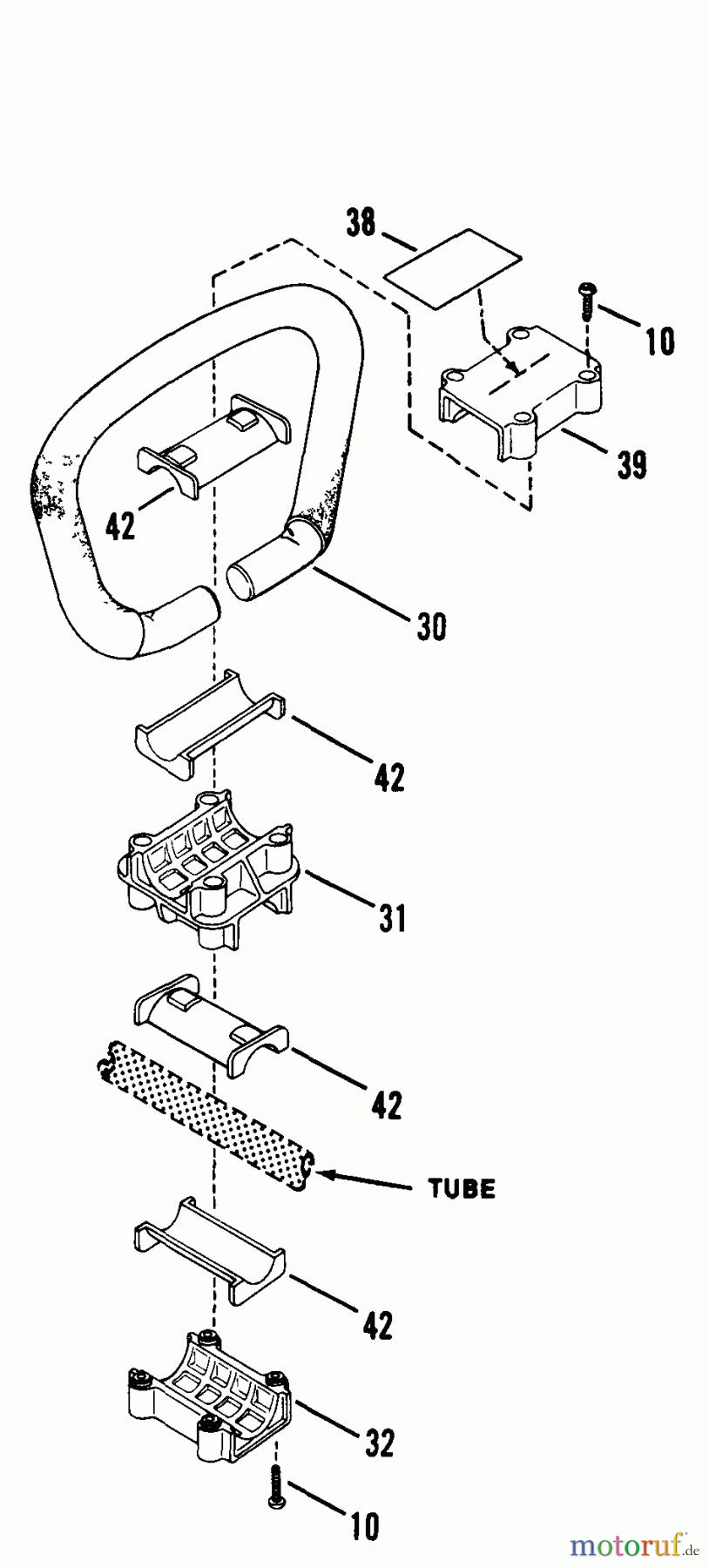Snapper Trimmer, Motorsensen SST-BC (7800060) - Snapper 34cc Straight Shaft Trimmer Handle Mount And Gear Head Assembly