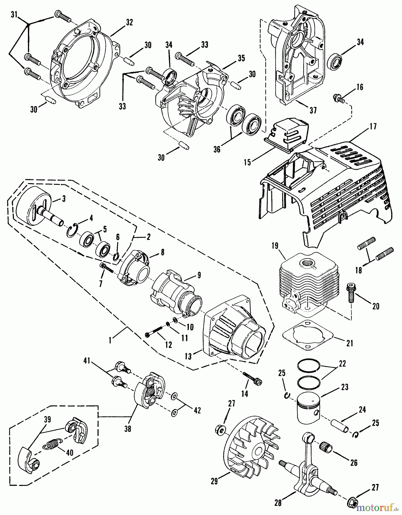 Snapper Trimmer, Motorsensen 245SSTBC - Snapper 24.1cc Straight Shaft Trimmer Engine (Part 3)