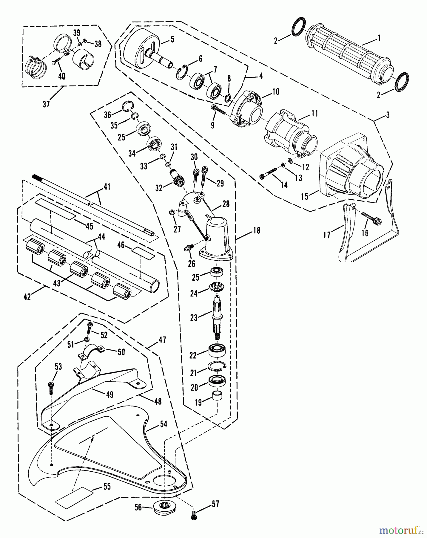  Snapper Trimmer, Motorsensen 240SS - Snapper 24.1cc Straight Shaft Trimmer, Series 0 240SS General Assembly