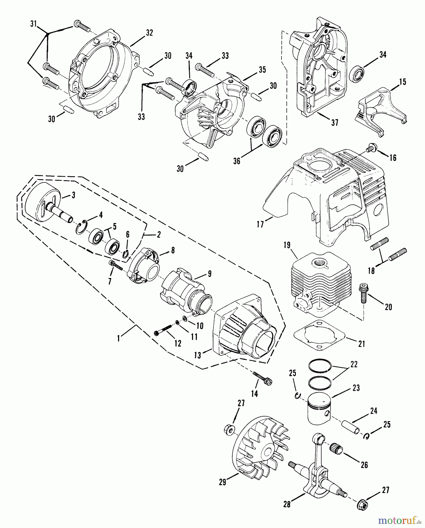 Snapper Trimmer 2450 - Snapper Walk-Behind Trimmer 2450R.T. Clutch Assmy And Piston Assmy