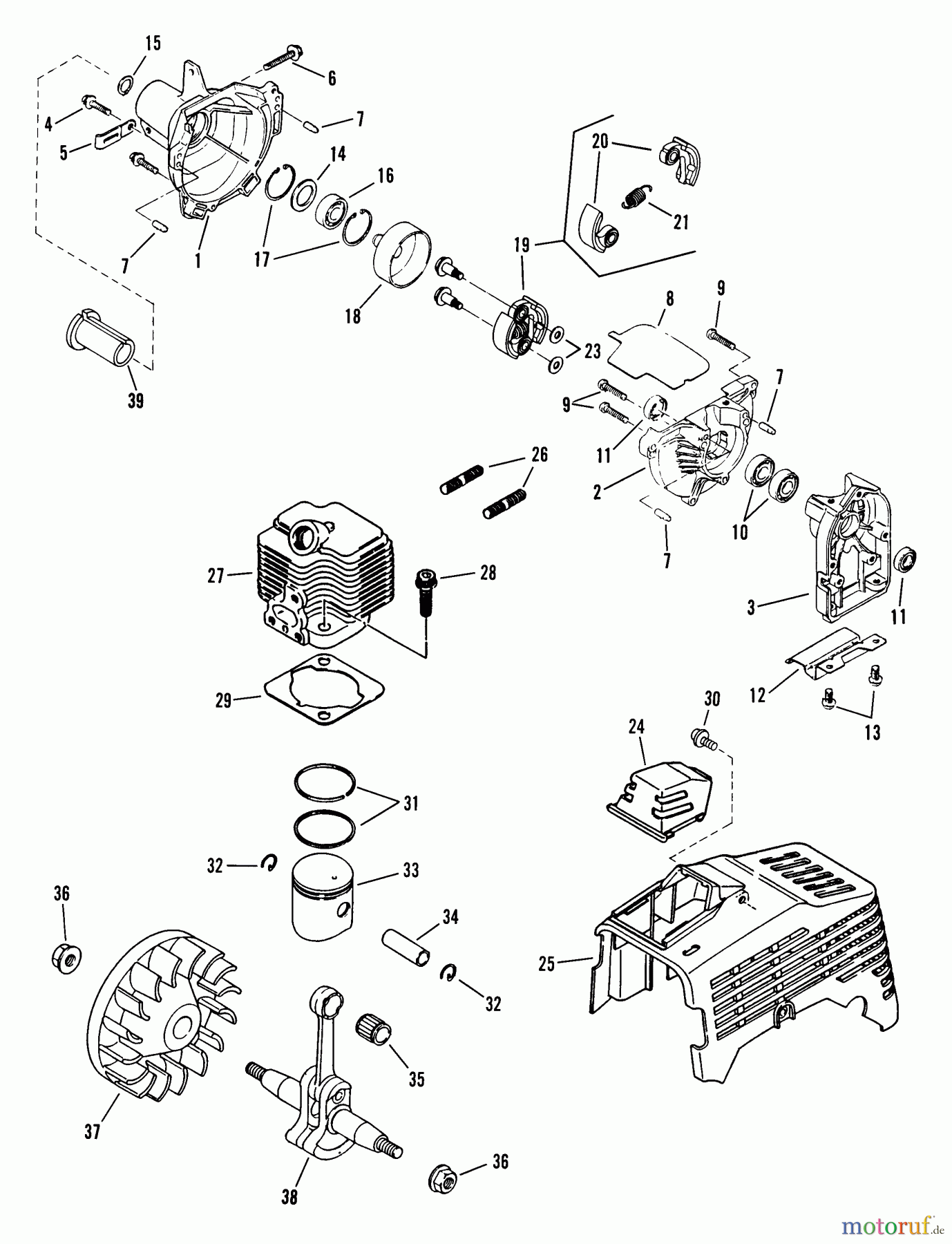 Snapper Trimmer RT2151 - Snapper Walk-Behind Trimmer RT2151 Clutch And Piston Assembly