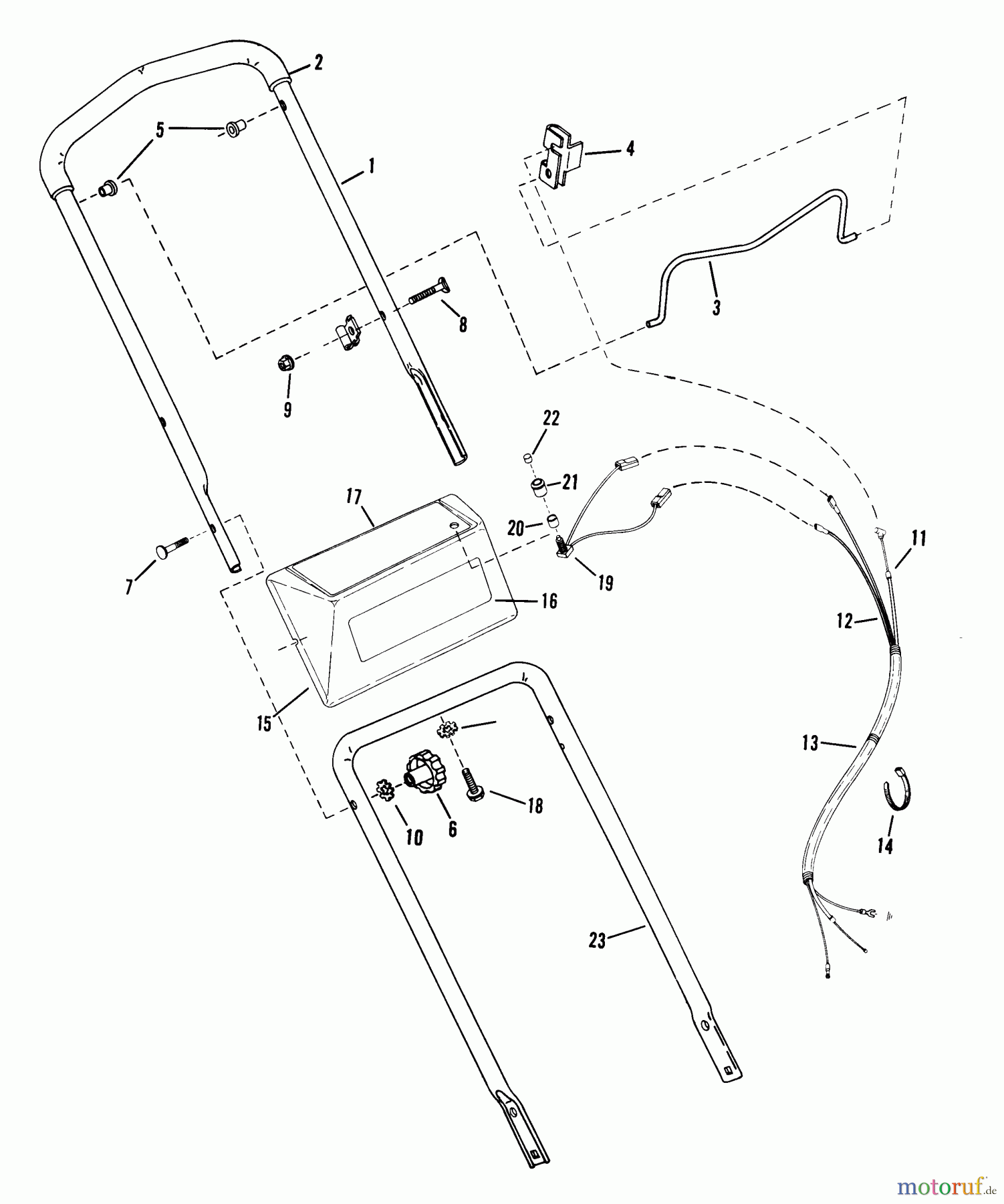Snapper Trimmer RT2151 - Snapper Walk-Behind Trimmer RT2151 Handle Assembly