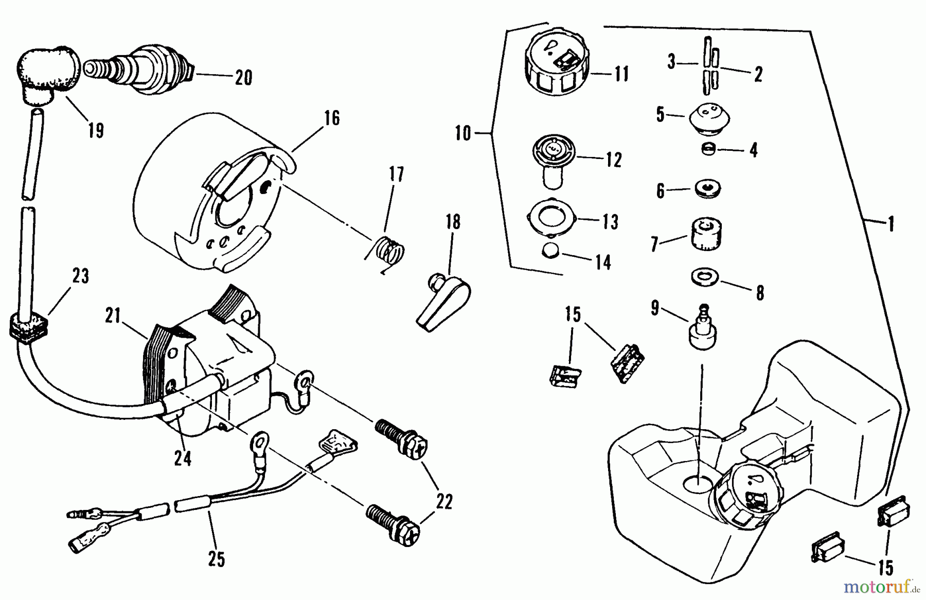  Snapper Trimmer RT2451 - Snapper Walk-Behind Trimmer RT2451 Fuel Tank And Rotor