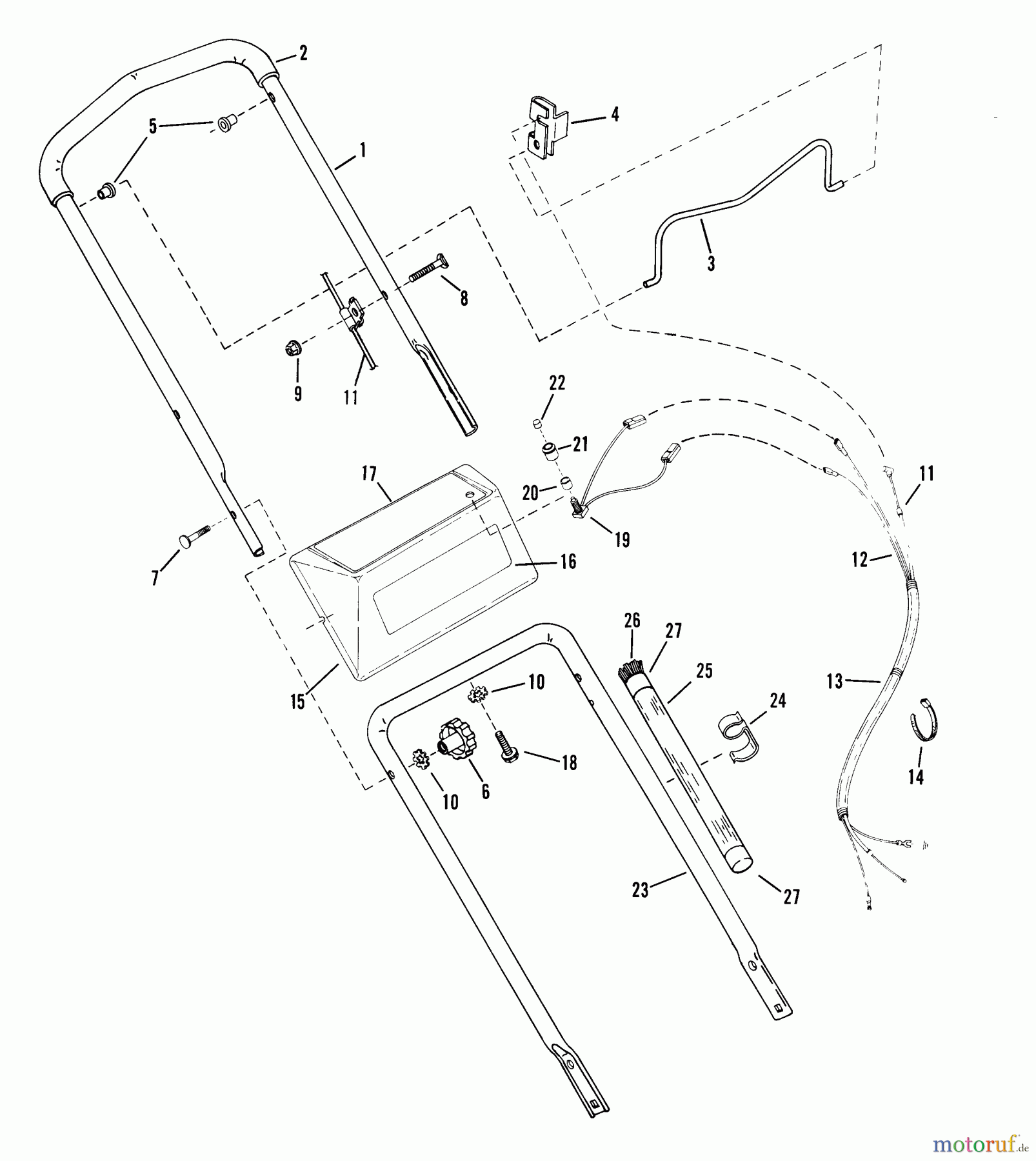 Snapper Trimmer RT2451 - Snapper Walk-Behind Trimmer RT2451 Handle Assmy