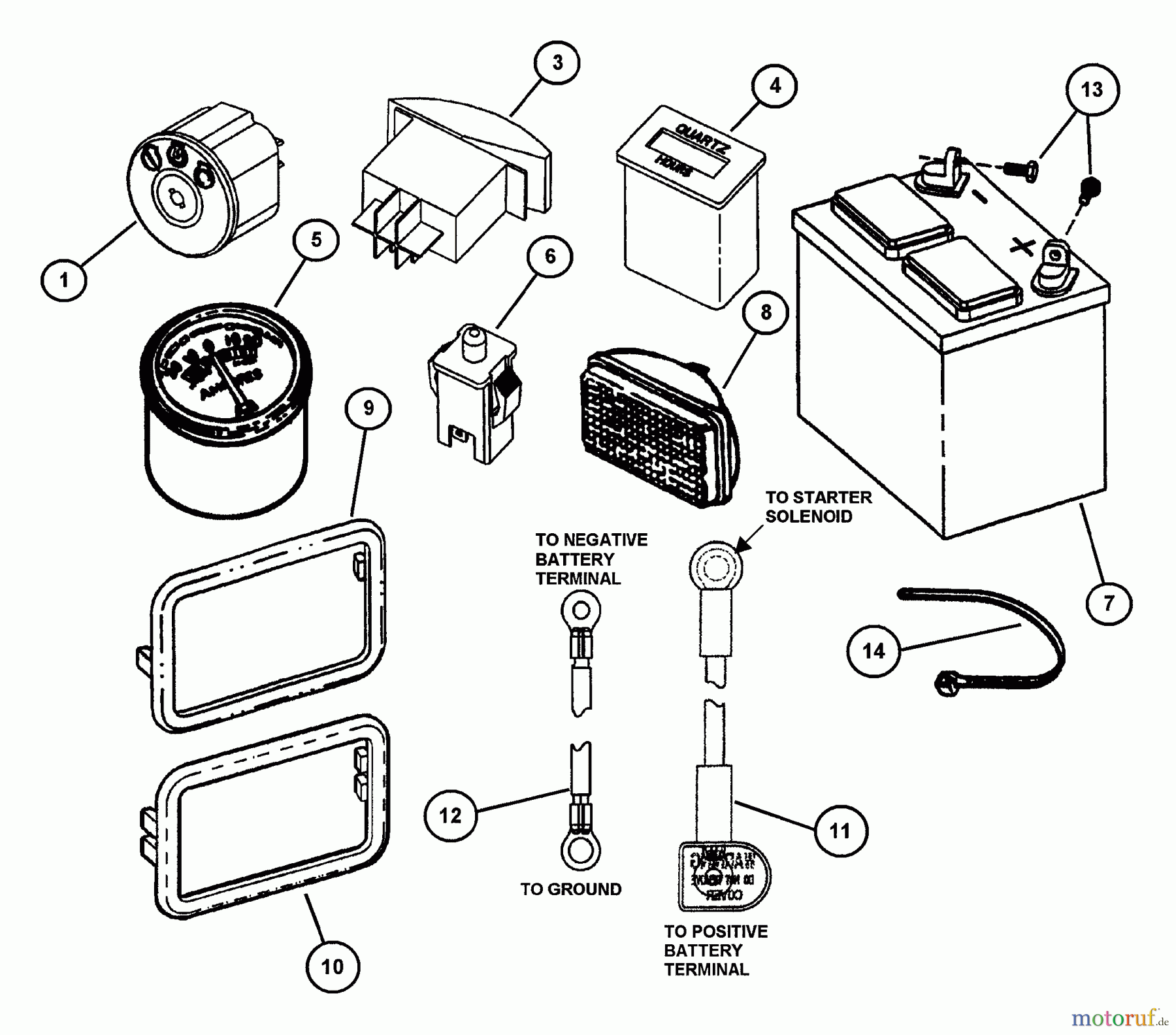 Snapper Utility Vehicles GC9520KW (84449) - Snapper 2x2 Grounds Cruiser Utility Vehicle, 9.5 HP, Series 0 Electrical Group (Part 2)