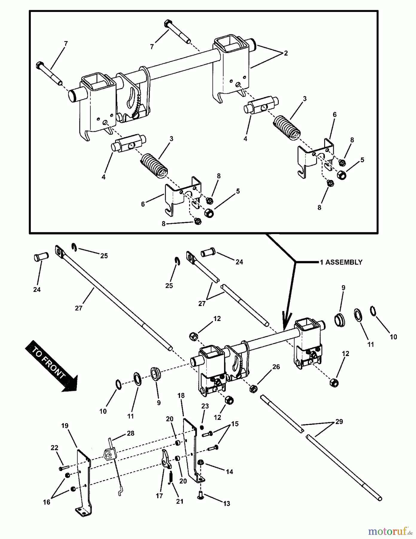 Snapper Utility Vehicles UVGT1621BV (7085903) - Snapper Trail Cruiser Utility Vehicle, 16 HP, Series 1 BRAKE ASSEMBLY