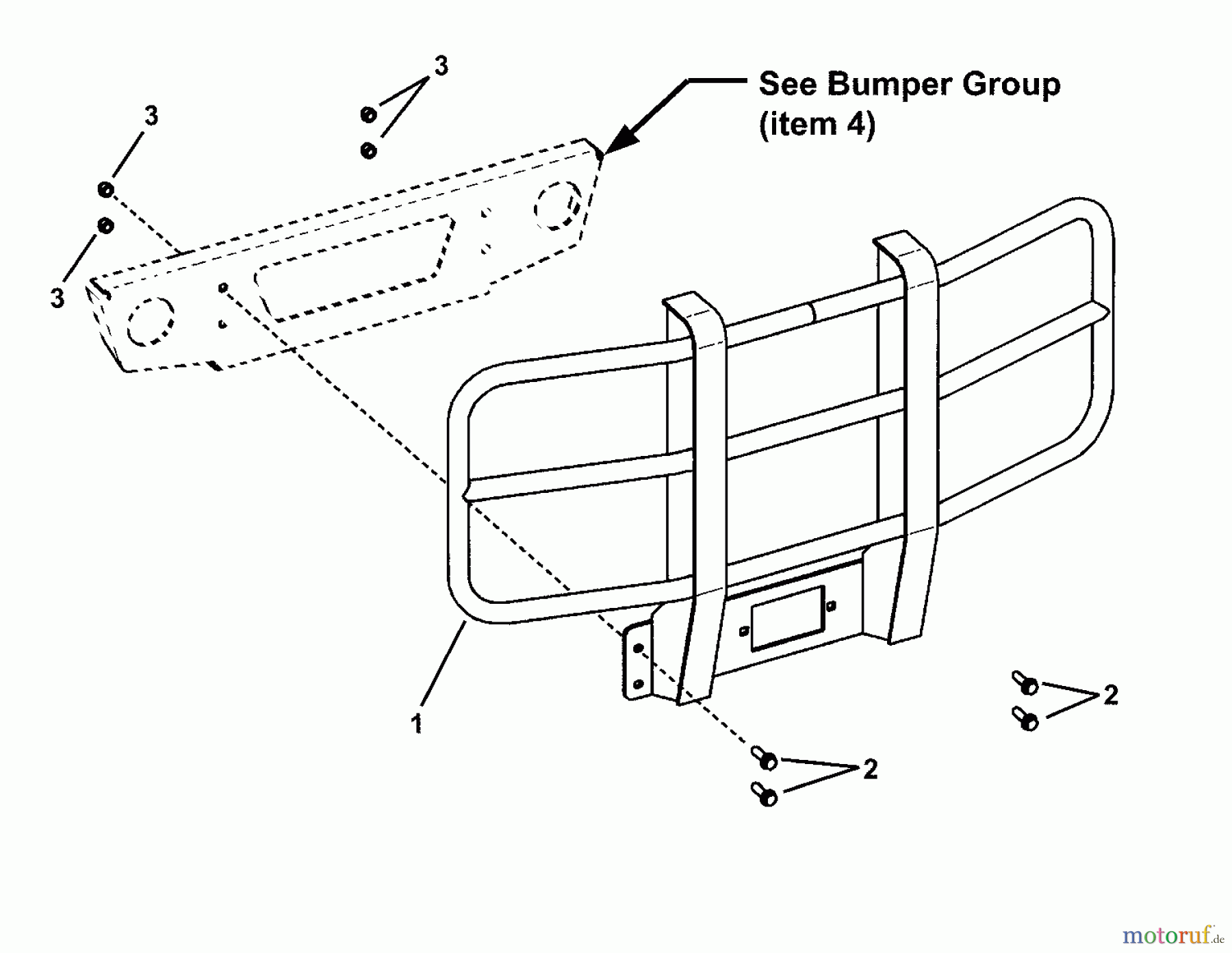 Snapper Utility Vehicles UVG1621BV (7085632) - Snapper Turf Cruiser Utility Vehicle, 16 HP, Series 1 BRUSH GUARD GROUP
