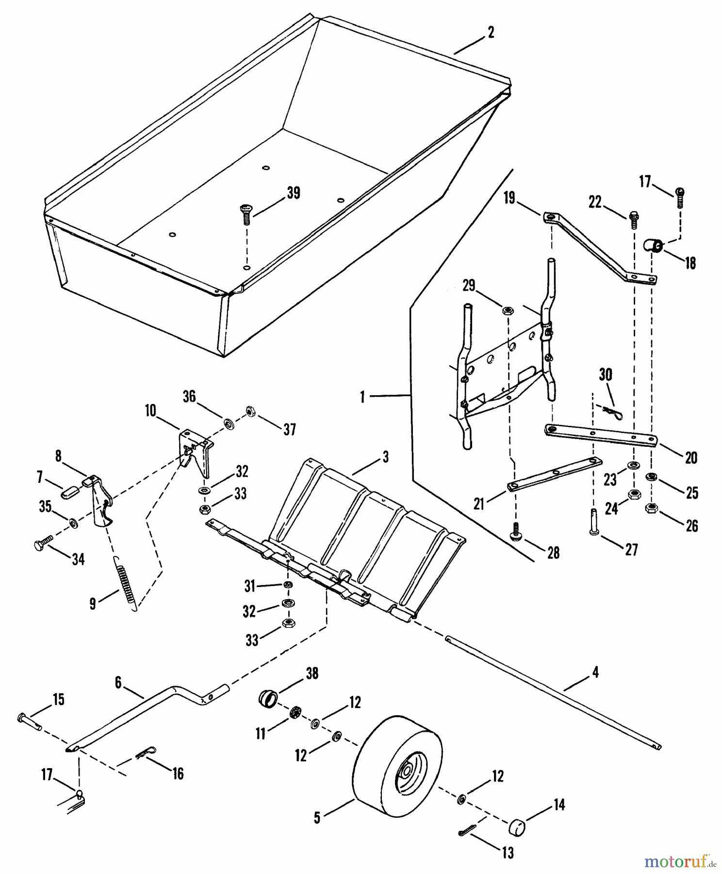 Snapper Zubehör. Rasenmäher 7060947 - Snapper Bag N-Wagon, 30 Bushel 25086S 25