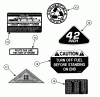 Snapper 421620BVE - 42" Rear-Engine Rider, 16 HP, Series 20 Ersatzteile Decals (Part 3)