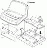 Snapper BH140G42ABV (80480) - 42" Lawn Tractor, 14 HP, Gear Drive, Series A Ersatzteile Seat, Support Components