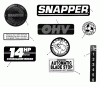 Snapper 7060947 - Bag N-Wagon, 30 Bushel E250818BE 25" 8 HP Rear Engine Rider European Series 18 (84265) Ersatzteile Decals (Part 3)