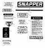 Snapper 41128BE - 41" Rear-Engine Rider, 12 HP, Series 8 Ersatzteile Decals