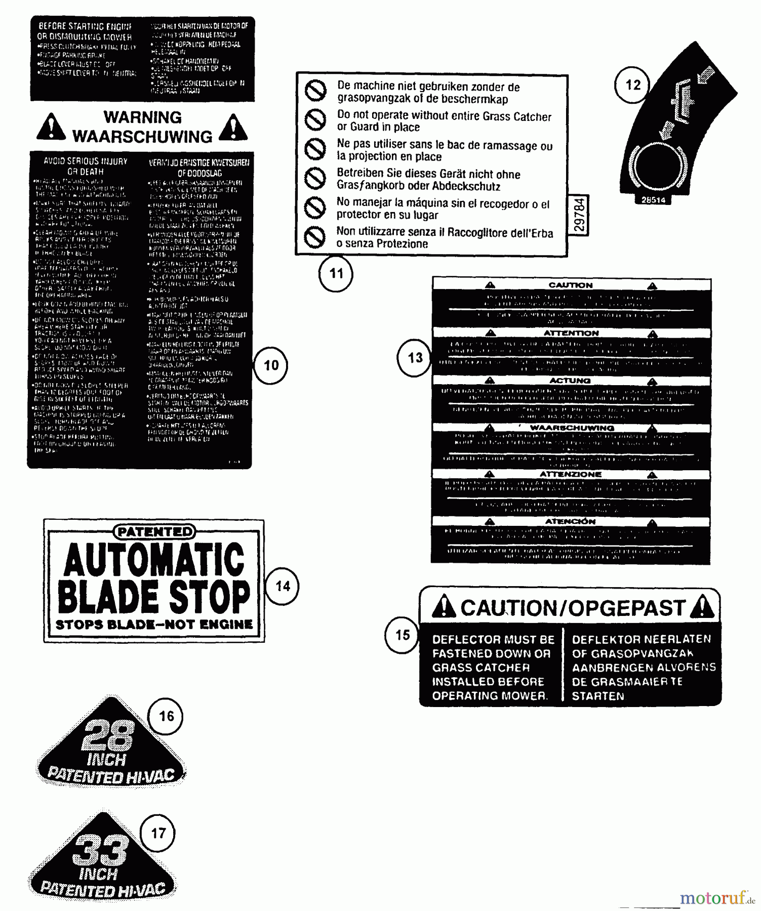 Snapper Zubehör. Rasenmäher 7060947 - Snapper Bag N-Wagon, 30 Bushel E281320BE 28