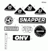 Snapper 301214BE - 30" Rear-Engine Rider, Series 14 Ersatzteile Decals (Part 1)