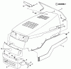 Snapper LT115D331B - 33" Lawn Tractor, 11.5 HP, Disc Drive, Series 1 Ersatzteile Hood & Bumper