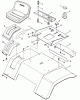 Snapper LT115D331B - 33" Lawn Tractor, 11.5 HP, Disc Drive, Series 1 Ersatzteile Seat, Rear Fender