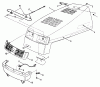 Snapper LT125G38AB (80377) - 38" Lawn Tractor, 12.5 HP, Gear Drive, Series A Ersatzteile Hood, Bumper & Components