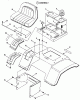 Snapper ELT140H33BBV - 33" Lawn Tractor, 14 HP Hydro Drive, Series B (Export) Ersatzteile Seat, Rear Fender & Components