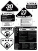 Snapper LT125G38DB - 38" Lawn Tractor, 12.5 HP, Gear Drive, Series D Ersatzteile Decals (Part I)