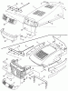 Snapper LT125G38DB - 38" Lawn Tractor, 12.5 HP, Gear Drive, Series D Ersatzteile Hood, Bumper, Headlights & Components