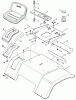 Snapper LT140H331KV (80236) - 33" Lawn Tractor, 14 HP, Hydro Drive, 1991 1/2 Series 1 Ersatzteile Seat, Rear Fender