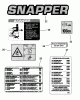 Snapper WLT170H38IBV - 38" Lawn Tractor, 17 HP, Hydro Drive, Series I Ersatzteile DECALS PT. 3