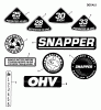 Snapper 331415KVE - 33" Rear-Engine Rider, Series 15 Ersatzteile Decals (Part 1)