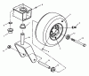 Snapper YZ15384BVE - 38" Zero-Turn Mower, 15 HP, ZTR Yard Cruiser, Series 4 Ersatzteile Caster, Front Wheel & Tire Assembly