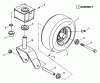 Snapper HZ14380BVE - 38" Zero-Turn Mower, 14 HP, ZTR Yard Cruiser, Series 0 Ersatzteile Caster, Front Wheel & Tire Assembly