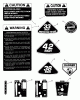 Snapper HZ14380BVE - 38" Zero-Turn Mower, 14 HP, ZTR Yard Cruiser, Series 0 Ersatzteile Decals (Part 1)