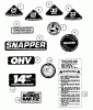 Snapper 331416KVE - 33" Rear-Engine Rider, 14 HP, Series 16 Ersatzteile Decals (Series 16) (Part 1)