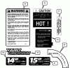 Snapper HZS15422KVE - 42" Zero-Turn Mower, 15 HP, ZTR Yard Cruiser, Series 2 Ersatzteile Decals (Part 2)