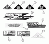 Snapper HZS15423KVE - 42" Zero-Turn Mower, 15 HP, ZTR Yard Cruiser, Series 3 Ersatzteile Decals (Part 3)