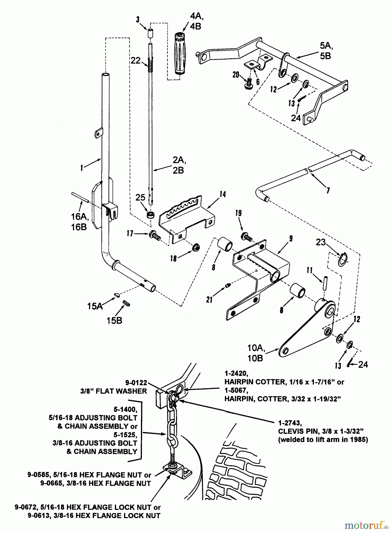 Snapper Rasen- und Gartentraktoren LT11001 - Snapper 11 HP Lawn Tractor, Disc Drive, Series 1 Implement Lift Parts