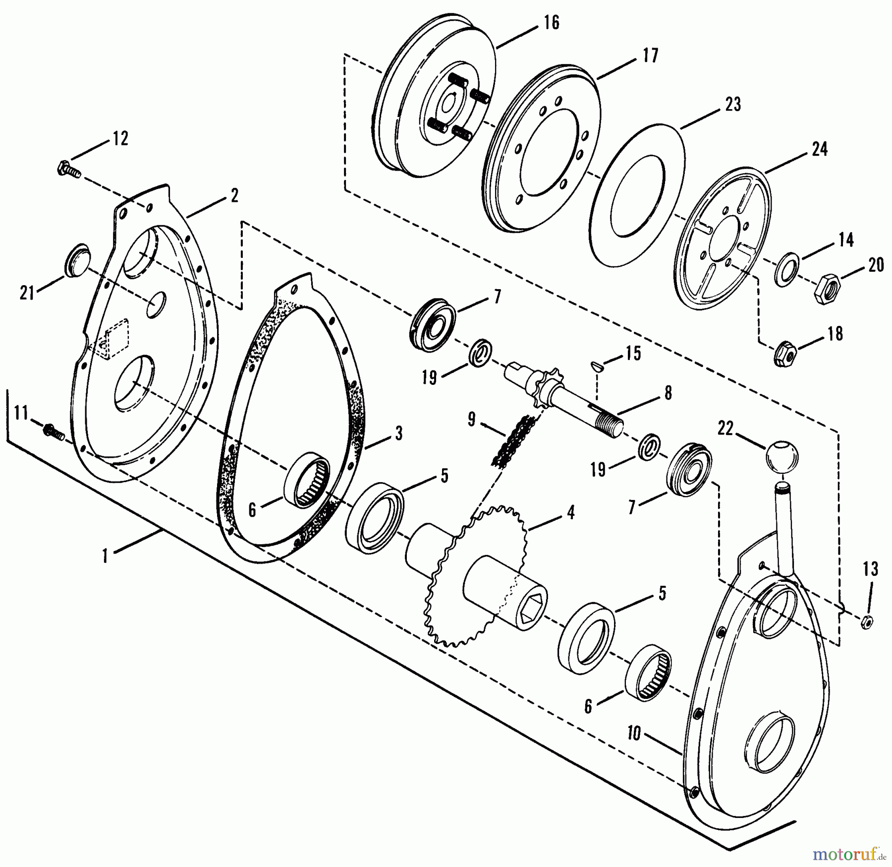 Snapper Rasen- und Gartentraktoren LT11000 - Snapper 11 HP Lawn Tractor, Disc Drive, Series 0 Primary Chain Case - Series 1