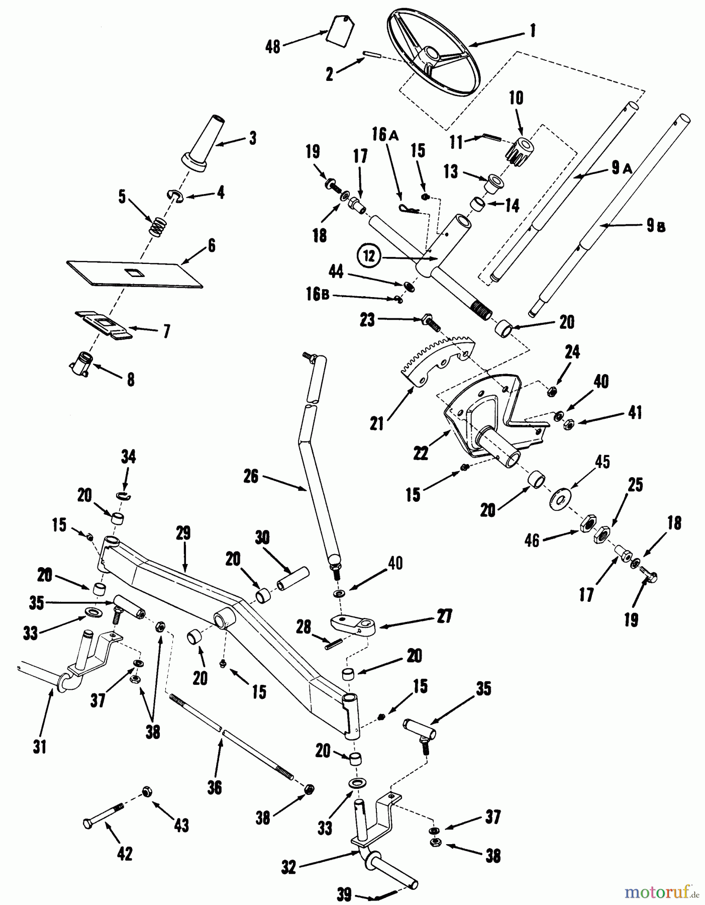 Snapper Rasen- und Gartentraktoren LT11000 - Snapper 11 HP Lawn Tractor, Disc Drive, Series 0 Steering & Front Axle Parts