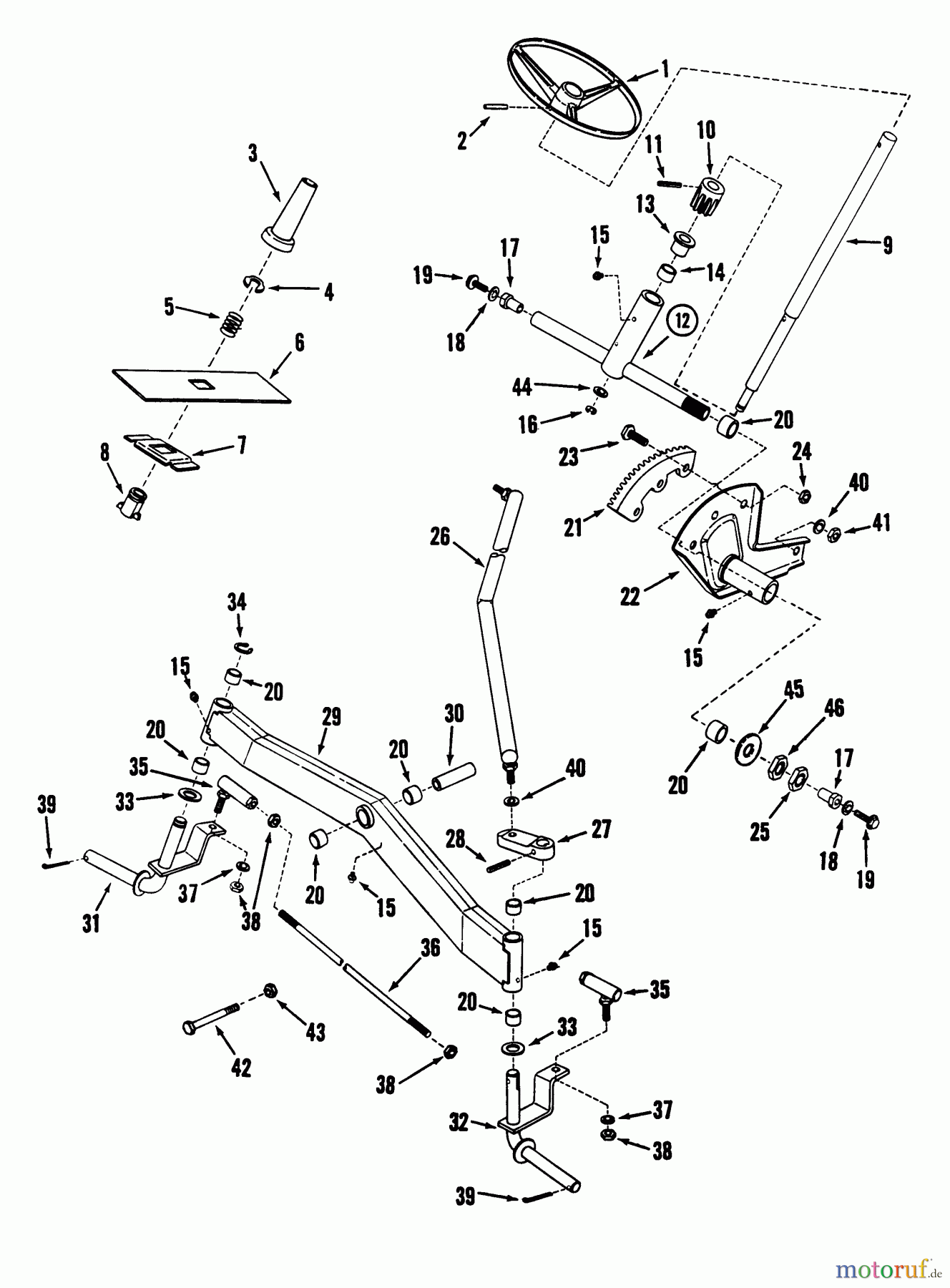 Snapper Rasen- und Gartentraktoren LT16002 - Snapper 16 HP Lawn Tractor, Disc Drive, Series 2 Steering & Front Axle Parts