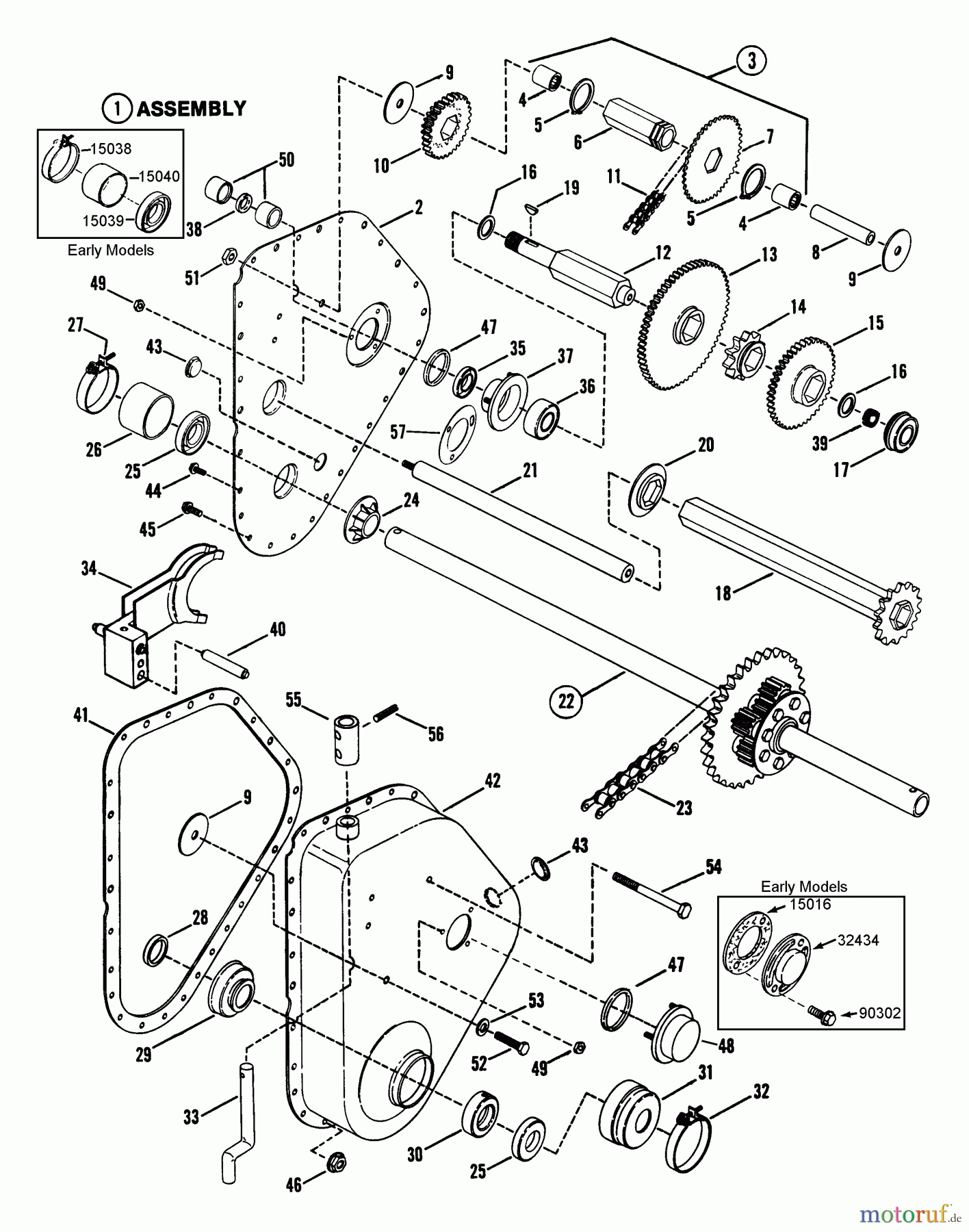 Snapper Rasen- und Gartentraktoren LT16002 - Snapper 16 HP Lawn Tractor, Disc Drive, Series 2 Transmission Assembly Parts