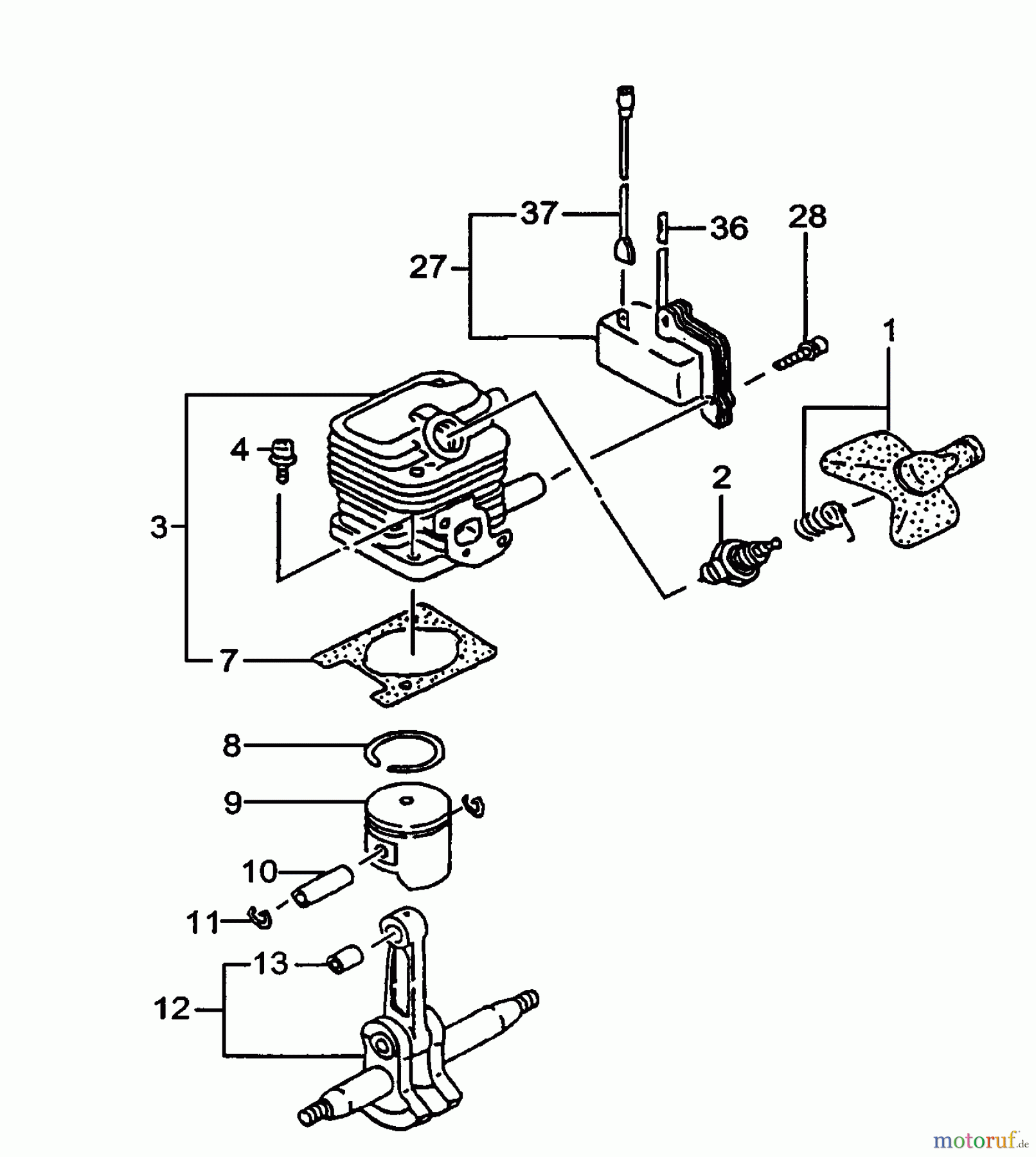  Tanaka Heckenscheeren THT-2120 - Tanaka Hedge Trimmer Cylinder, Piston, Crankshaft, Ignition