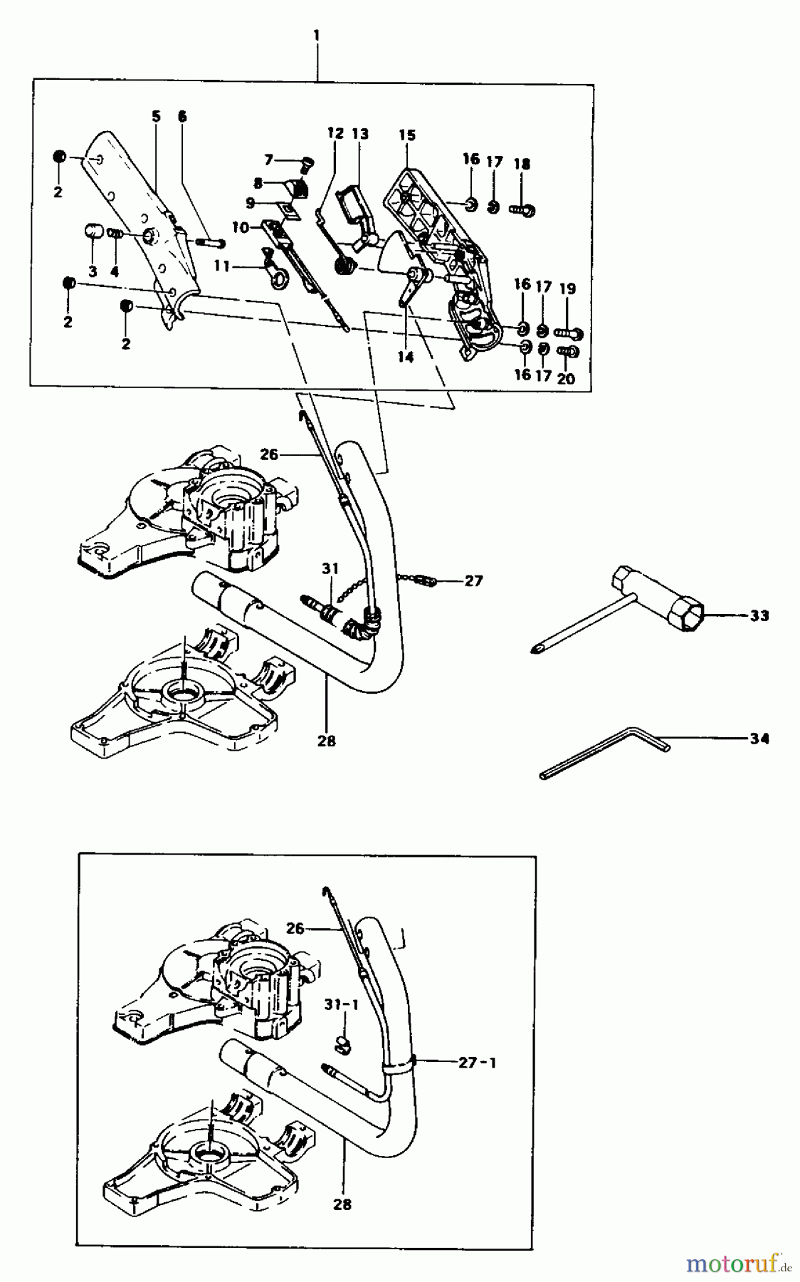 Tanaka Heckenscheeren THT-262 - Tanaka Hedge Trimmer Handle & Stop Switch