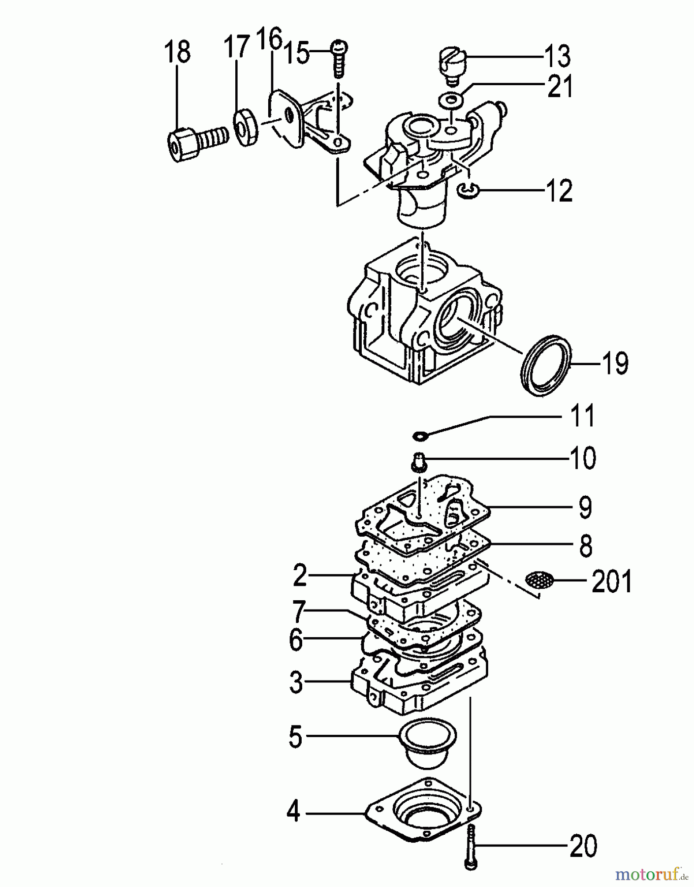  Tanaka Heckenscheeren TPH-2501 - Tanaka Articulating Pole Hedge Trimmer Carburetor