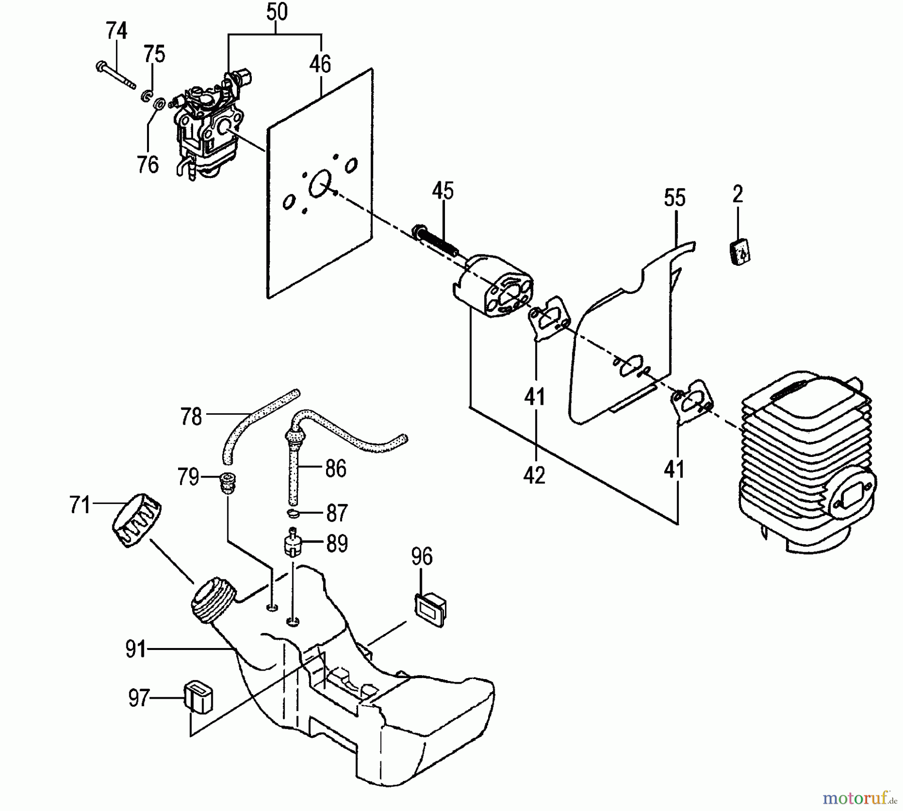 Tanaka Heckenscheeren TPH-2501 - Tanaka Articulating Pole Hedge Trimmer Fuel System