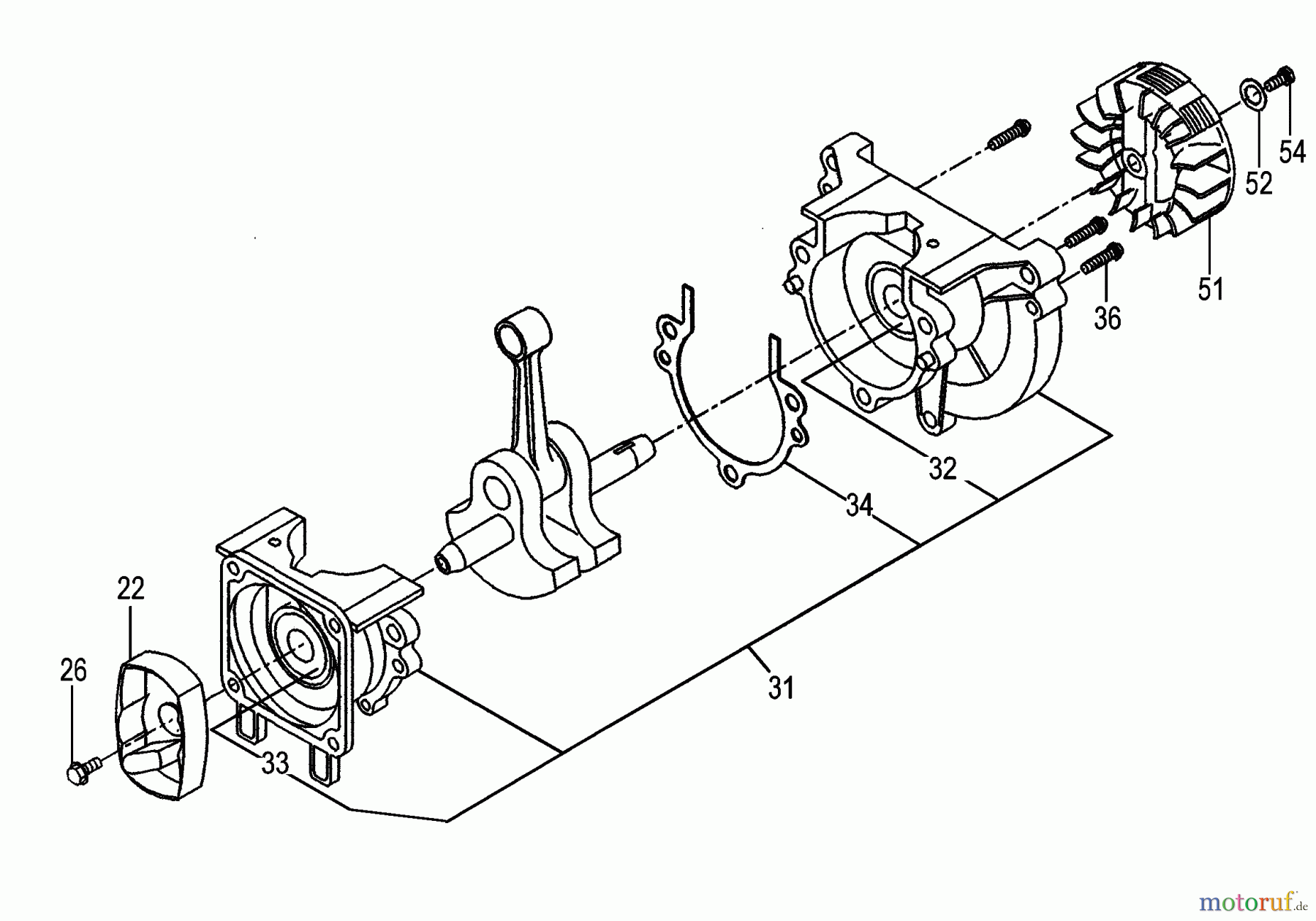 Tanaka Heckenscheeren TPH-2501 - Tanaka Articulating Pole Hedge Trimmer Starter Pawl, Flywheel, Crankcase