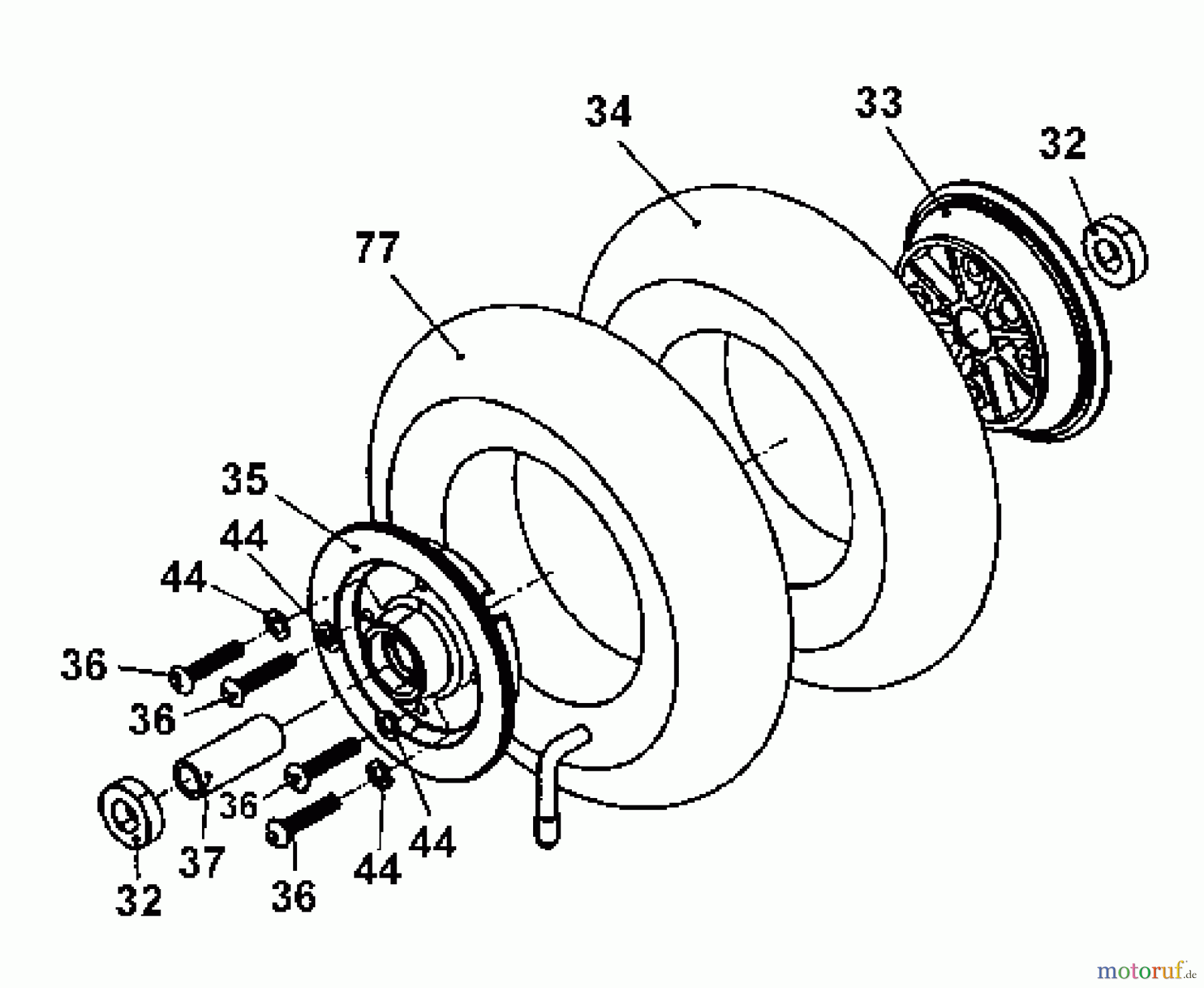  Tanaka Sonstiges Moby - Tanaka X 25cc PowerBoard Front Wheel