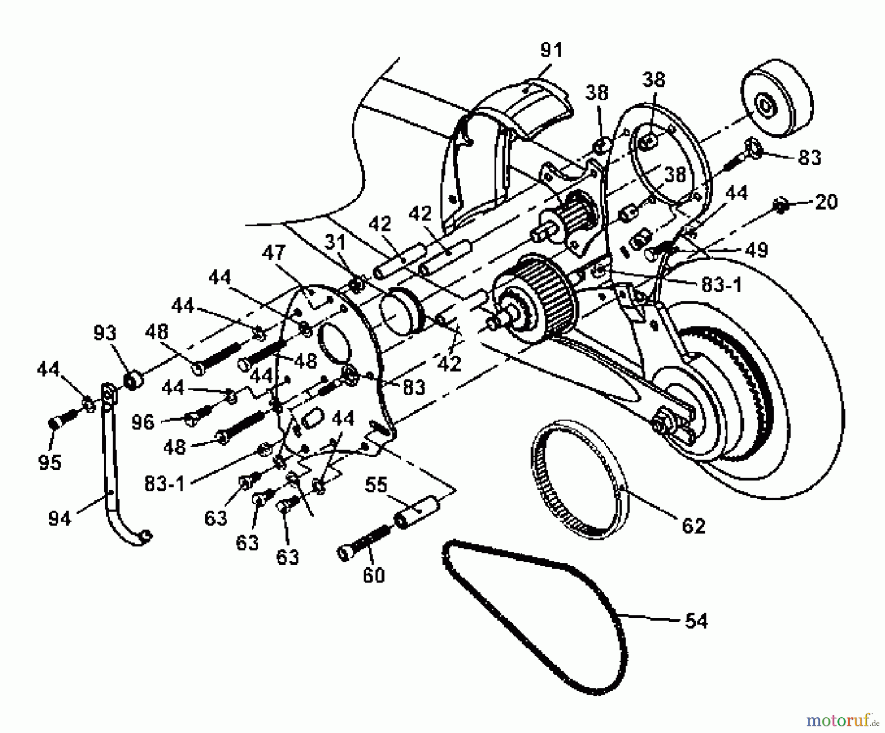 Tanaka Sonstiges Moby - Tanaka X 26cc PowerBoard Frame, Rear Brake & Kick Stand