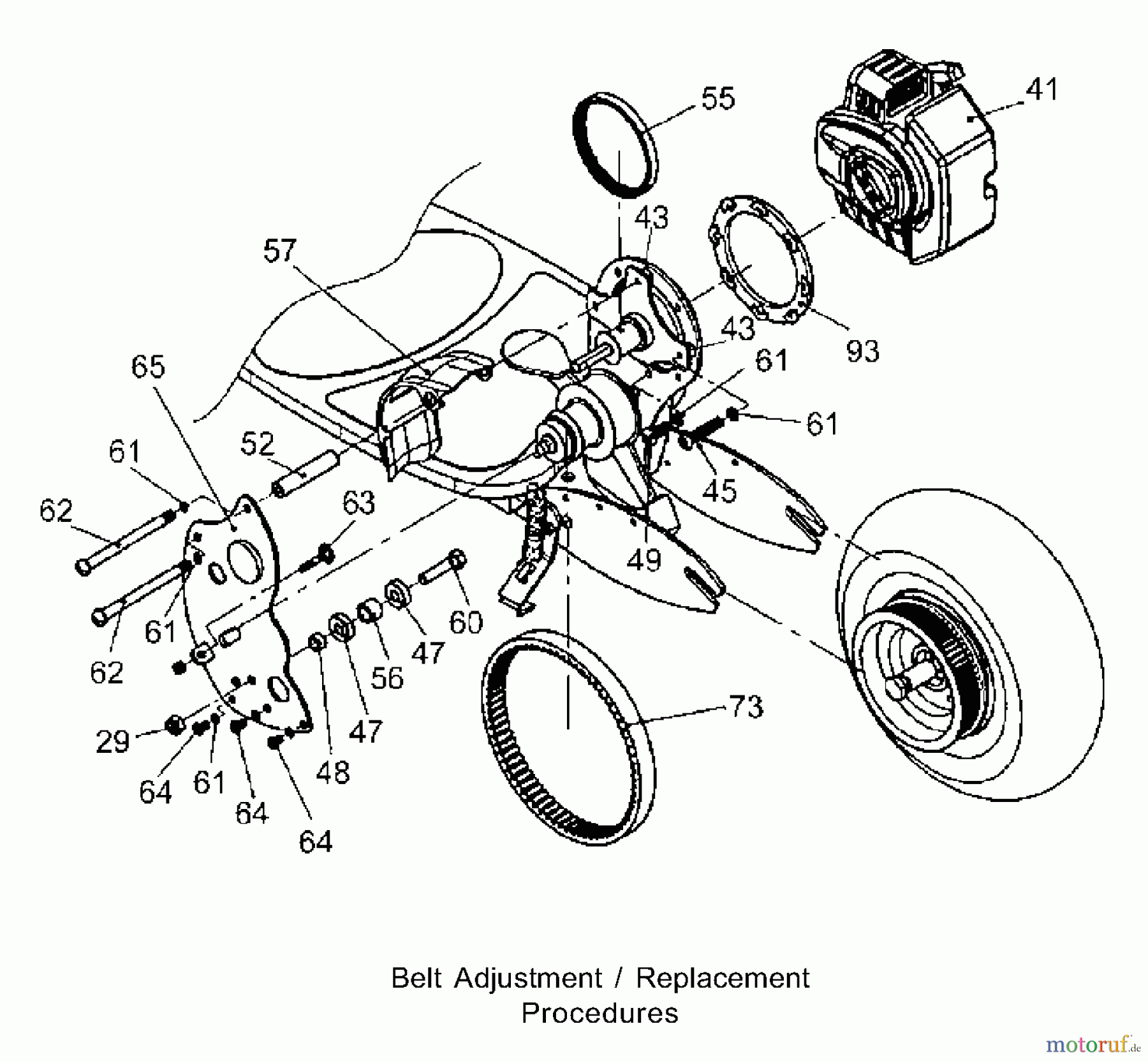 Tanaka Sonstiges PB-SE802 - Tanaka Moby 35cc PowerBoard Belts, Fender & Mounting